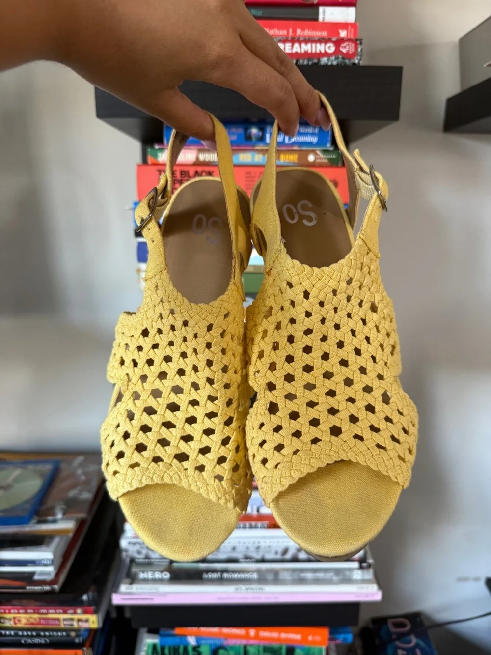 Woven Yellow Wedges